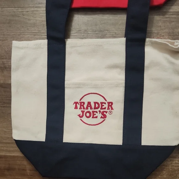 Trader Joe’s Canvas Tote Bags Set of 4 • Grocery • Reusable • Everyday Tote - Picture 3 of 5